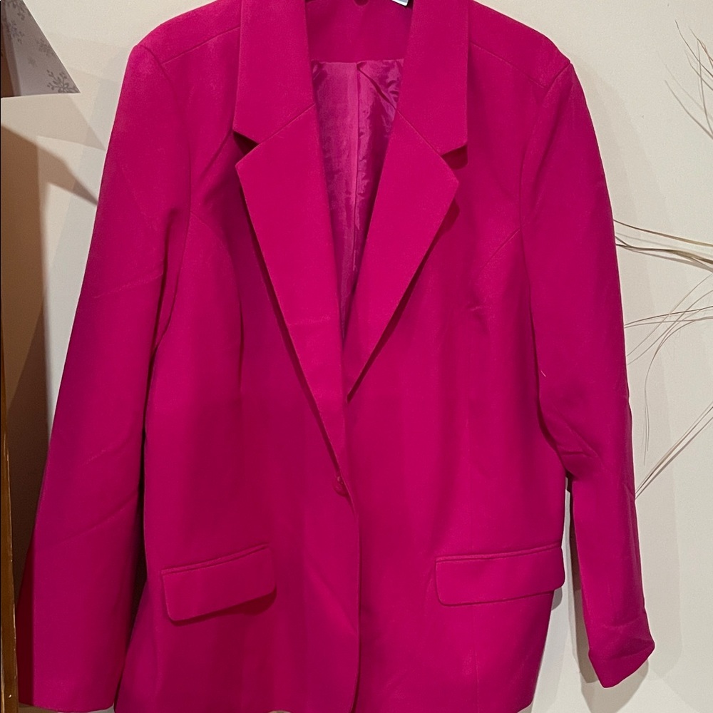 Blair size 20 pink lined blazer double breasted
